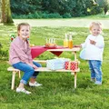 Pinolino Kindersitzgruppe Nicki, Fichtenholz, unbehandelt für 4 Kinder, 90x85x50 cm