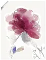 ARTLAND Wanddeko Poster & Kunstdrucke Wandposter 60x80 cm Hochformat Gemälde Blumenbilder Blüten Modern Abstrakt Pink Rosa U2RL