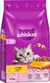 Whiskas Adult 1+ Trockenfutter Katzentrockenfutter Huhn Ausgewogen 3,8 kg Beutel