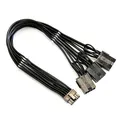 PCI Express 5.0 Strom Adapter 3x 8 Pin auf 12VHPWR  12 Polig PCIE 450W Nylon