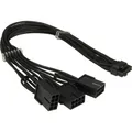 Inter-Tech Adapterkabel GPU-02 (12+4pin) auf 3x 8pin, schwarz