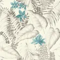Profhome 372792-GU Blumen Tapete Floral matt blau grau schwarz 5,33 m2