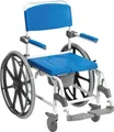Drive Medical Dusch- & Toilettenstuhl Aston für Selbstfahrer - schwenk- & abnehmbare Fußstützen & Toiletteneimer - XL bis 160 kg