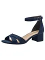 Tamaris Damen Sandalette mit Blockabsatz, blau, 41 EU