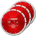 LXDIAMOND 3x Diamant-Trennscheibe 200mm - kompatibel mit Lamello Tanga DX200 Fensterfräse Montagefräse - Diamantscheibe für Beton Mauerwerk Ziegel Stein Universal - 200 mm in Profi Qualität