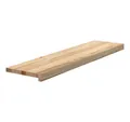 vidaXL Stufenmatte Treppenstufen 2 Stk. Unbehandelt 100x30x2 cm Massivholz Eiche, Rechteckig, Höhe: 2 mm