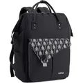 LuxusKollektion Laptoprucksack Rucksack Damen Wasserdicht Anti Diebstahl Laptopfach Schwarz 15.6 Zoll