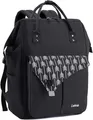 Lekesky Rucksack Damen Schwarz mit Laptopfach Anti-Diebstahl 15.6 Zoll