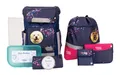 School-Mood Rebel Schulranzen-Set 8-teilig Schulranzen Leni dunkelblau pink