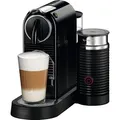 NESPRESSO Kapselmaschine CITIZ EN 267.BAE von DeLonghi, Schwarz, inkl. Aeroccino Milchaufschäumer, Willkommenspaket mit 7 Kapseln schwarz
