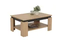 Couchtisch Wohnzimmertisch Tim II - Nachbildung Artisan Eiche - Holzgestell mit großem Ablageboden - Melaminbeschichtung - Maß B90xT60cm