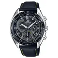 Casio Uhr Edifice Herren Armbanduhr EFR-570BL-1AVUEF Lederarmband - Schwarz/Schwarz