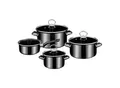 GSW Kochtopf-Set Emaille Profi-Black-Star 7-tlg.