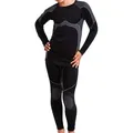 Gomati Thermohose Kinder Thermo Unterwäsche Set - Seamless Funktionswäsche grau|schwarz 134-140