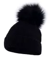 Neverless Bommelmütze Warme Strickmütze Damen Wintermütze Bommelmütze gefüttert mit Bommel