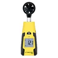 TROTEC BA06 Flügelrad Anemometer – Windmesser für Luftgeschwindigkeit 1,1–30 m/s, LCD Display mit Beleuchtung, Max/Avg Messung, Hand-Anemometer für Lüftung, HVAC, Outdoor