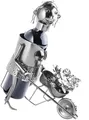 Weinflaschenhalter Gaertnerin Metall Flaschenstaender Weinhalter Garten + Karte