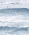 Novamur Vliestapete, Grafisch, blau-weiß 