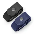 JasGood 2 Pack Schnallenfrei Elastischer Gürtel für Damen oder Herren, Ohne Schnalle Keine Ausbuchtung Unsichtbare Gürtel, Schwarz/Blau, 64cm(Für Hosengrößen 80cm-120cm)