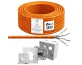 ARLI Netzwerk-Adapter, Cat7 Verlegekabel 100 m Halogenfrei Netzwerkkabel + Netzwerkdose
