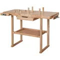 tectake Holzwerkbank, mit 2 Schraubstöcken, 4 Stirnhölzer und 4 Bankhaken, 117 x 47,5 x 83 cm