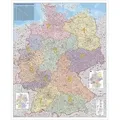 Stiefel Wandkarte Kleinformat Deutschland, Postleitzahlen, ohne Metallstäbe