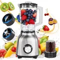 2 in 1 Standmixer Mixer Smoothie Maker Multifunktion Crusher edelstahl Blender