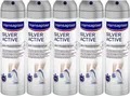 Hansaplast Silver Active Fußspray Fuß Deo Anti-Transpirant 72h Schutz 5 x 150ml