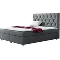 MIRJAN24 Boxspringbett Paros, Ehebett mit zwei Bettkästen für die Bettwäsche, Schlafzimmer (Farbe: Primo 8804, Größe: 200 x 200 cm) - Grau