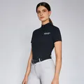 Cavalleria Toscana Navy L Shirt Damen CT Jersey S/S Training Zip Polo FS 2024