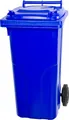 PROREGAL 2-Rad-Mülltonne MGB | HDPE-Kunststoff | HxBxT 94,5x48x54cm | 120 Liter | Blau