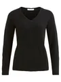 Vila Strickpullover Dünner Strickpullover Basic Stretch VIRIL VIRIL V-NECK L/S KNIT TOP - NOOS