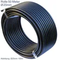 PE HD Rohr Wasserleitung Kunststoffrohr Bewässerung PE-Rohre Ø20mm 50m