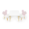 – Tisch und 2 StuhlSet aus Holz für Kinder Offizielle Lizenz Minnie Mouse – T...