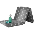 Boxxx Klappmatratze, Grau, Weiß, Textil, H2, Füllung: Schaumstoff, 70x190 cm, Oeko-Tex® Standard 100, wendbar, Tragegriffe, Schlafzimmer, Matratzen Shop, Matratzen, Klappmatratzen
