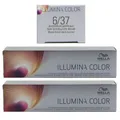 Wella Illumina 2 x 60 ml 6/37 dunkelblond gold braun Set