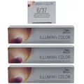 Wella Illumina 3 x 60 ml 6/37 dunkelblond gold braun Set