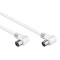 Koaxial Winkel Stecker auf Koaxial Winkel Kupplung 5m Antennenkabel TV gerade