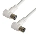 Antennen Kabel 5m weiß gewinkelt KOAX Anschlusskabel Koaxialkabel BK TV