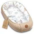 Nestchen Baby - Babynestchen Neugeborene Minky Babynest für Kinderbett Vielseitiges tragbar Nest kuschelnest zubehör für babybett warm Winter coccon Igel Khaki