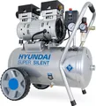 HYUNDAI Silent Kompressor SAC55752 (Druckluftkompressor leise, ölfrei, Flüsterkompressor, Compressor flüsterleise, 59dB, 24L Kessel, 8bar, 0.75kW, Öl-Wasserabscheider, 125L/Min)