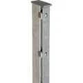 Zaunpfosten mit flacher Abdeckschiene 260 cm Verzinkt