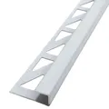 Dalsys Fliesenschiene 2,5m x 8mm Eckprofil Quadratprofil Aluminium (eloxiert) Weiß, Fliesenprofil