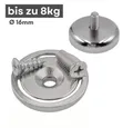 MaajeeKuto Magnet Neodym Topfmagnet Ø16 mm mit Senkbohrung 8 kg Gewinde M3 (1-St)