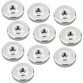 SOTECH 10er Set Rändelmutter M4 Edelstahl V2A SS304 Flache Form DIN 467 Griffmutter