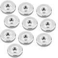 10er Set SOTECH Rändelmutter M4 Edelstahl V2A (SS304) flache Form DIN 467 metrische Griffmutter mit gerändelten Seitenflächen