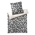 Elegante Mako Satin Bettwäsche Studio Graphic 24533-9 Grau 135x200