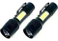 Mini Polizei Taschenlampe I Swat I Wiederaufladbare Handlampe I starke Leuchtkraft I Akku I 2 Stück