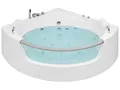 Luxus Whirlwanne Eckbadewanne Spa weiß große Doppelwanne mit Massage LED Mangle