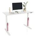 hjh OFFICE Schreibtisch höhenverstellbar, elektrisch 140x70 cm Stand PRO Schreibtisch mit Memory-Funktion, inkl. ergonomischen Modus, Weiß/Marmor